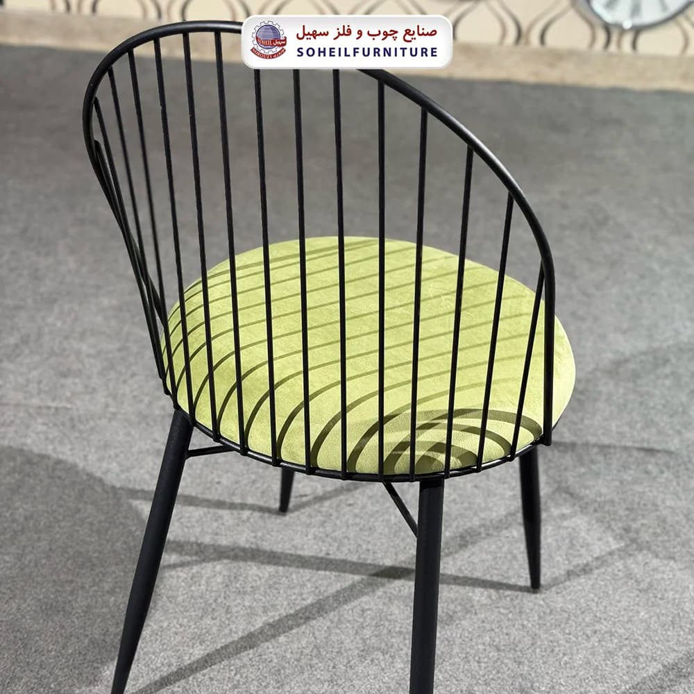 ست ناهارخوری فلزی مشکی 4نفره نیکان سهیل — تصویر ۲