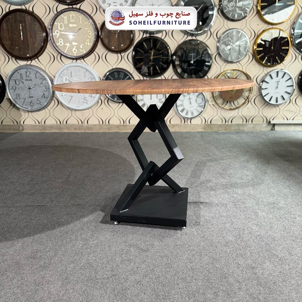 ست ناهارخوری فلزی چوب 4نفره کایرا سهیل
