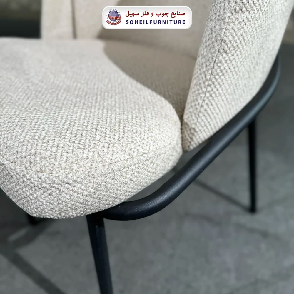 صندلی ناهارخوری فلزی مدل آنجلا سهیل — تصویر ۳