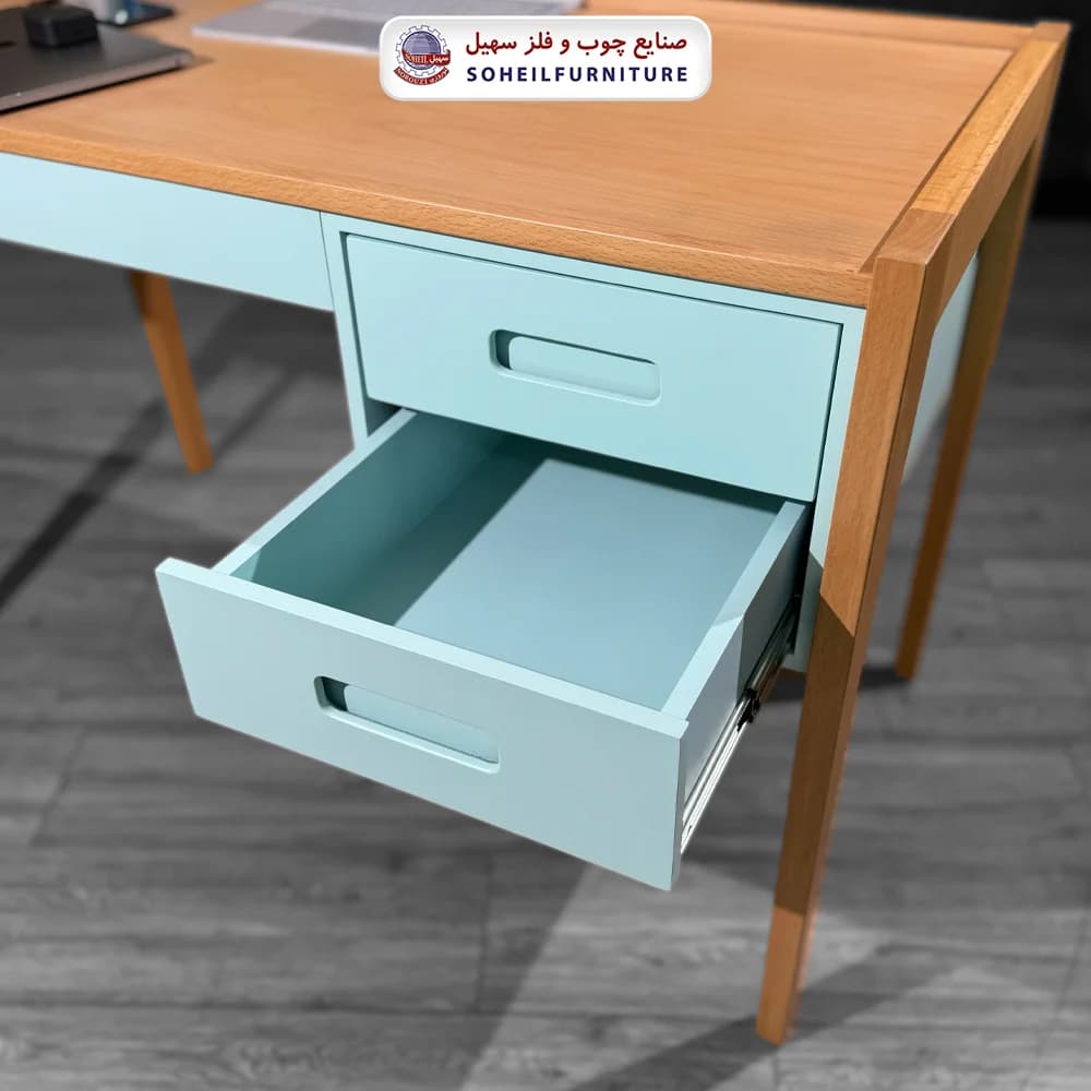 میز تحریر پرفروش آمازون 2025 (تیفانی و خودرنگ چوب) — تصویر ۲