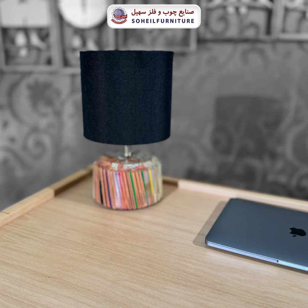 میز تحریر پرفروش آمازون 2025 (مشکی و خودرنگ چوب) — تصویر ۲