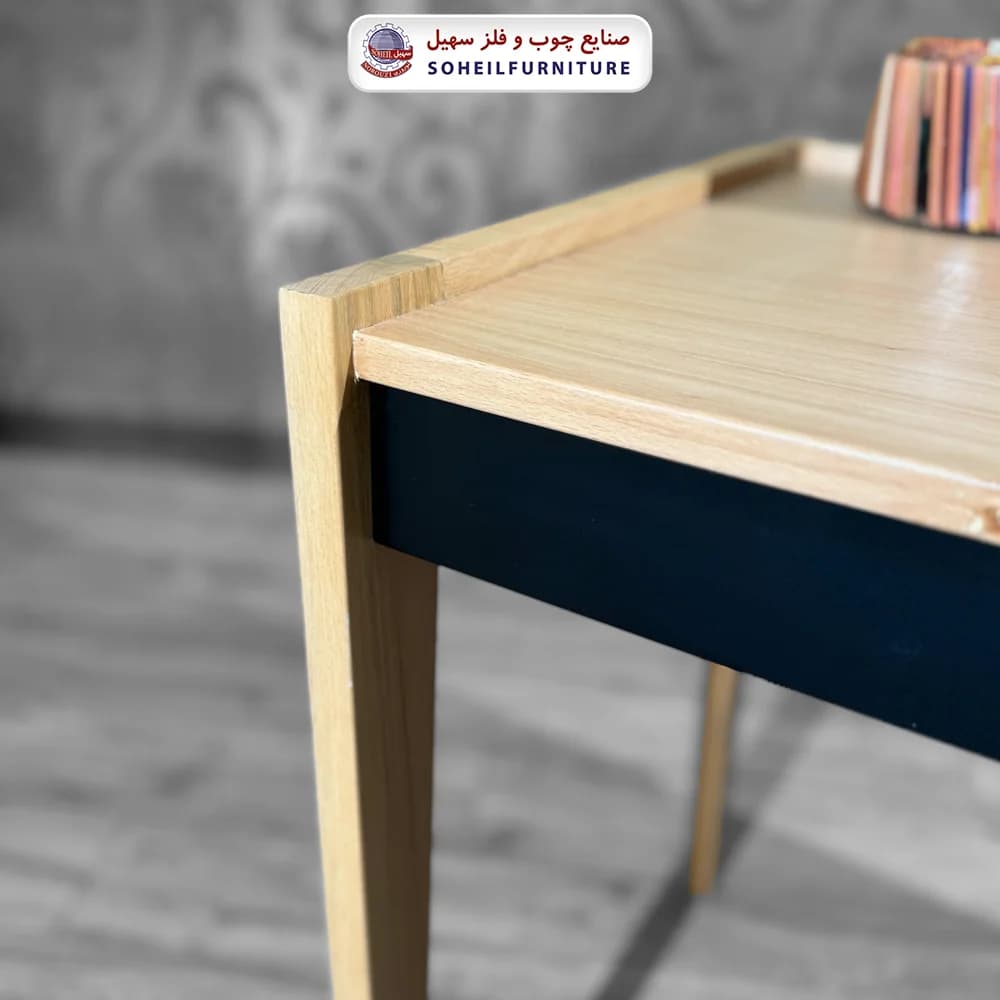 میز تحریر پرفروش آمازون 2025 (مشکی و خودرنگ چوب) — تصویر ۵