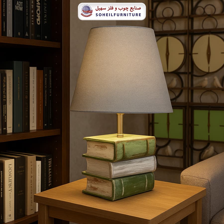 آباژور چوبی طرح کتاب سهیل — تصویر ۷