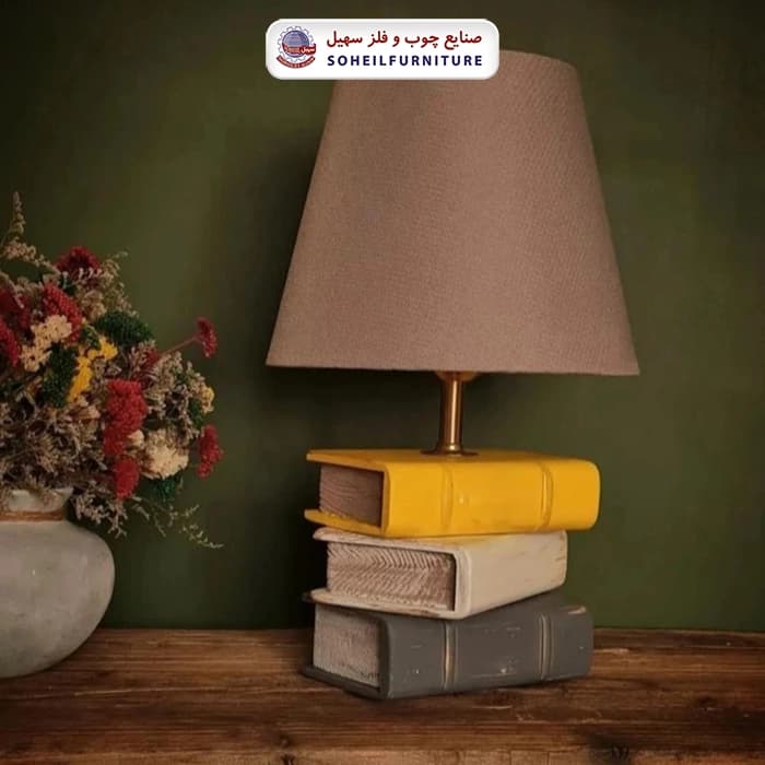 آباژور چوبی طرح کتاب سهیل — تصویر ۳