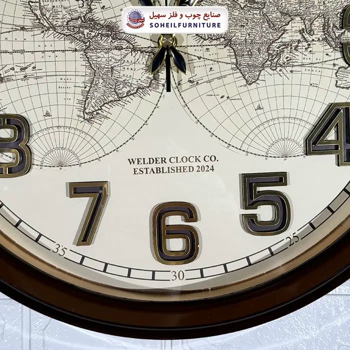 ساعت دیواری ولدر 555 نقشه جهان سهیل — تصویر ۷