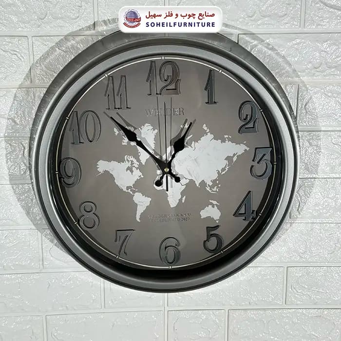 ساعت دیواری ولدر 545 نقشه جهان سهیل — تصویر ۵