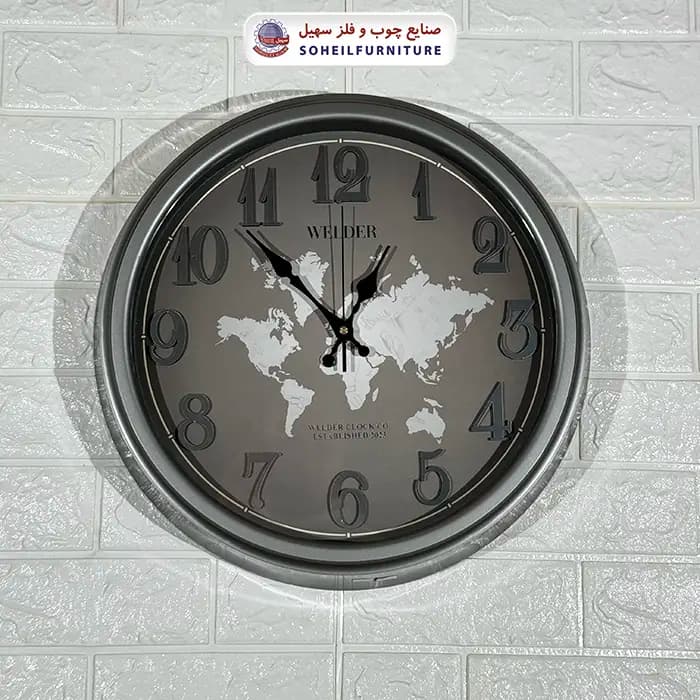 ساعت دیواری ولدر 545 نقشه جهان سهیل — تصویر ۷