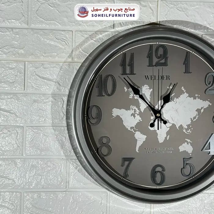 ساعت دیواری ولدر 545 نقشه جهان سهیل — تصویر ۸