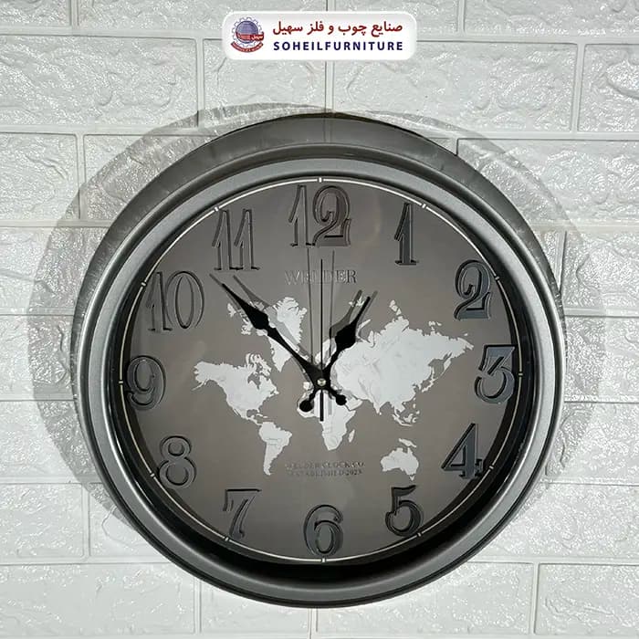 ساعت دیواری ولدر 545 نقشه جهان سهیل — تصویر ۶