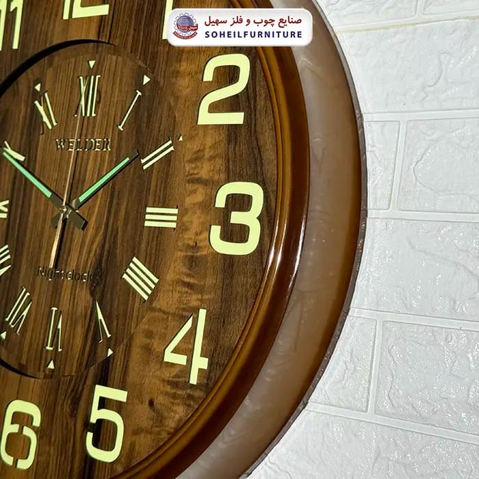 ساعت دیواری ولدر 634 شب رنگ سهیل (شب نما) — تصویر ۸