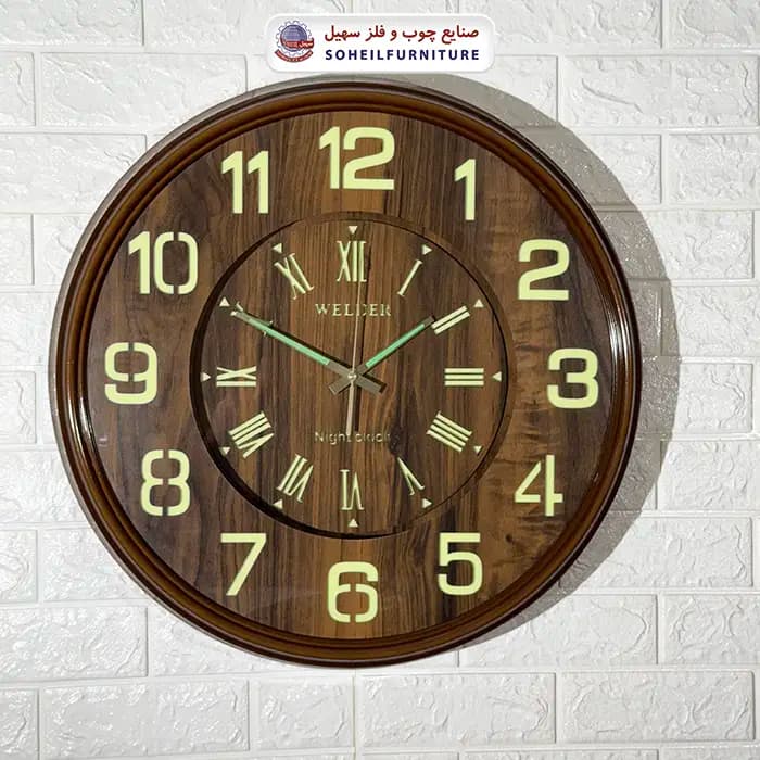 ساعت دیواری ولدر 634 شب رنگ سهیل (شب نما) — تصویر ۴