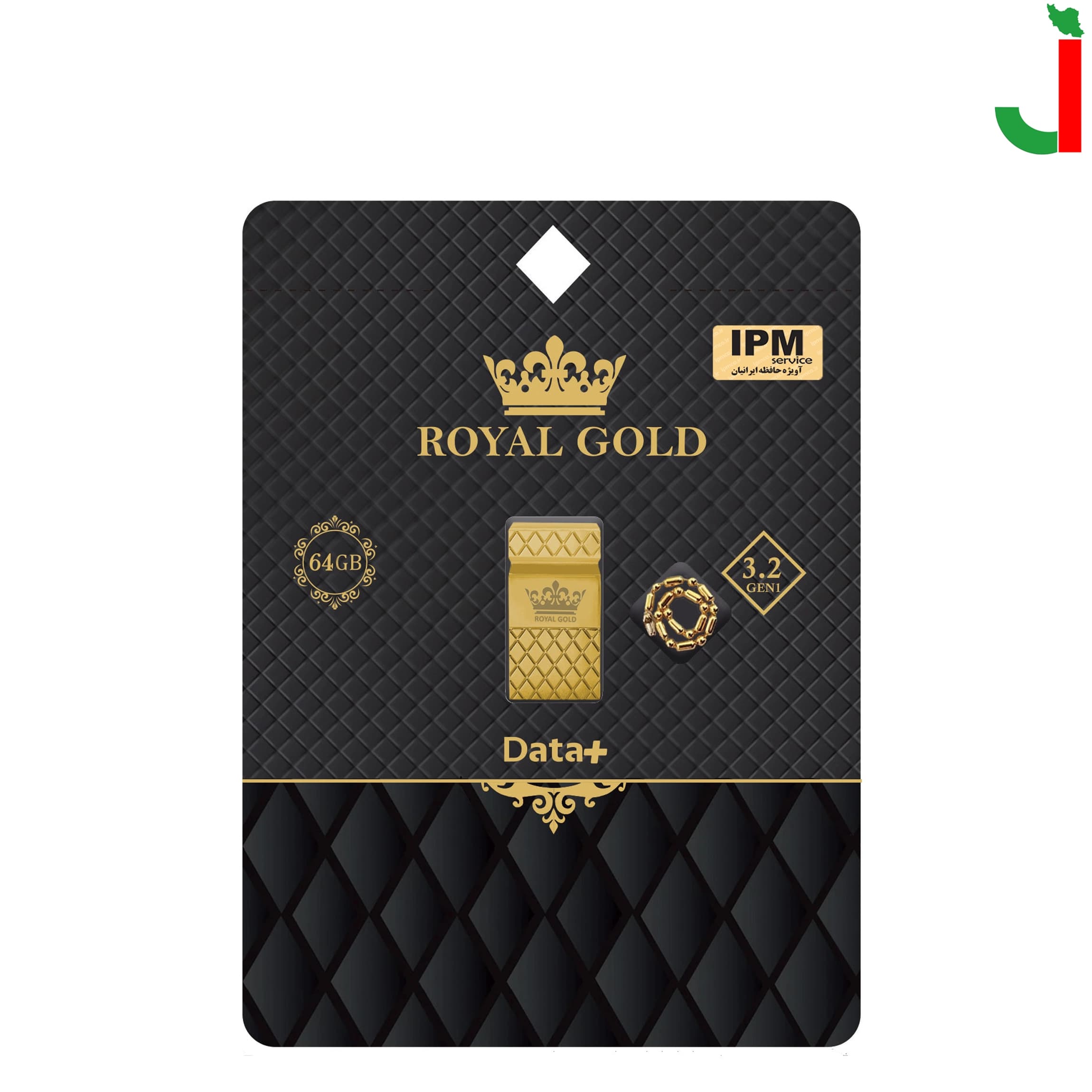 فلش مموری دیتا پلاس مدل ROYAL GOLD ظرفیت 64 گیگابایت USB3.2 — تصویر ۴