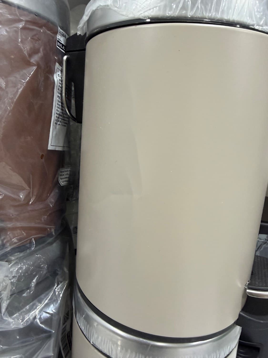 سطل زباله آیکیا،مدل EKOLN، بژ، 3 لیتر (دارای آسیب جزیی) — تصویر ۴