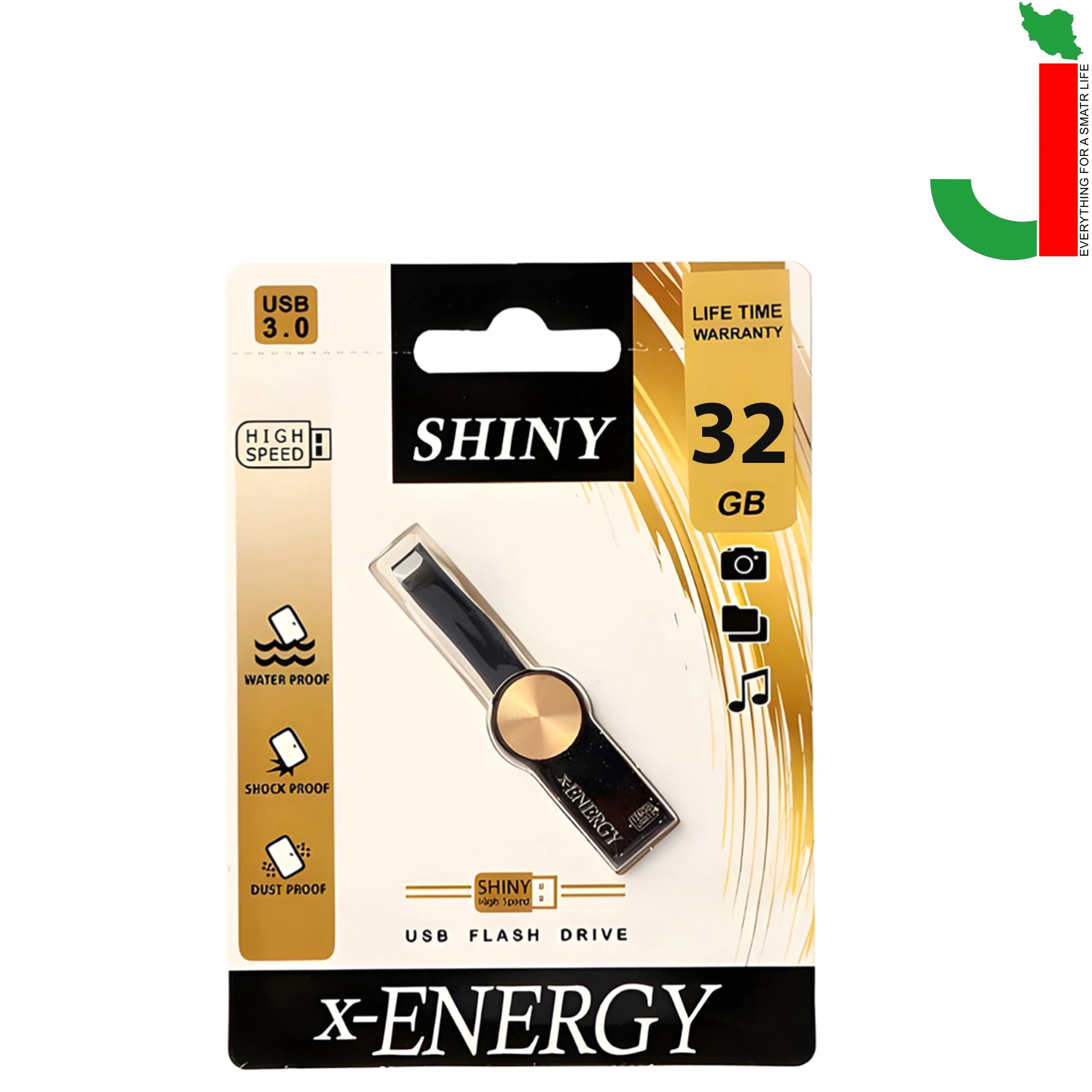 فلش مموری ایکس انرژی مدل SHINY ظرفیت 32 گیگابایت USB 3.0 — تصویر ۲