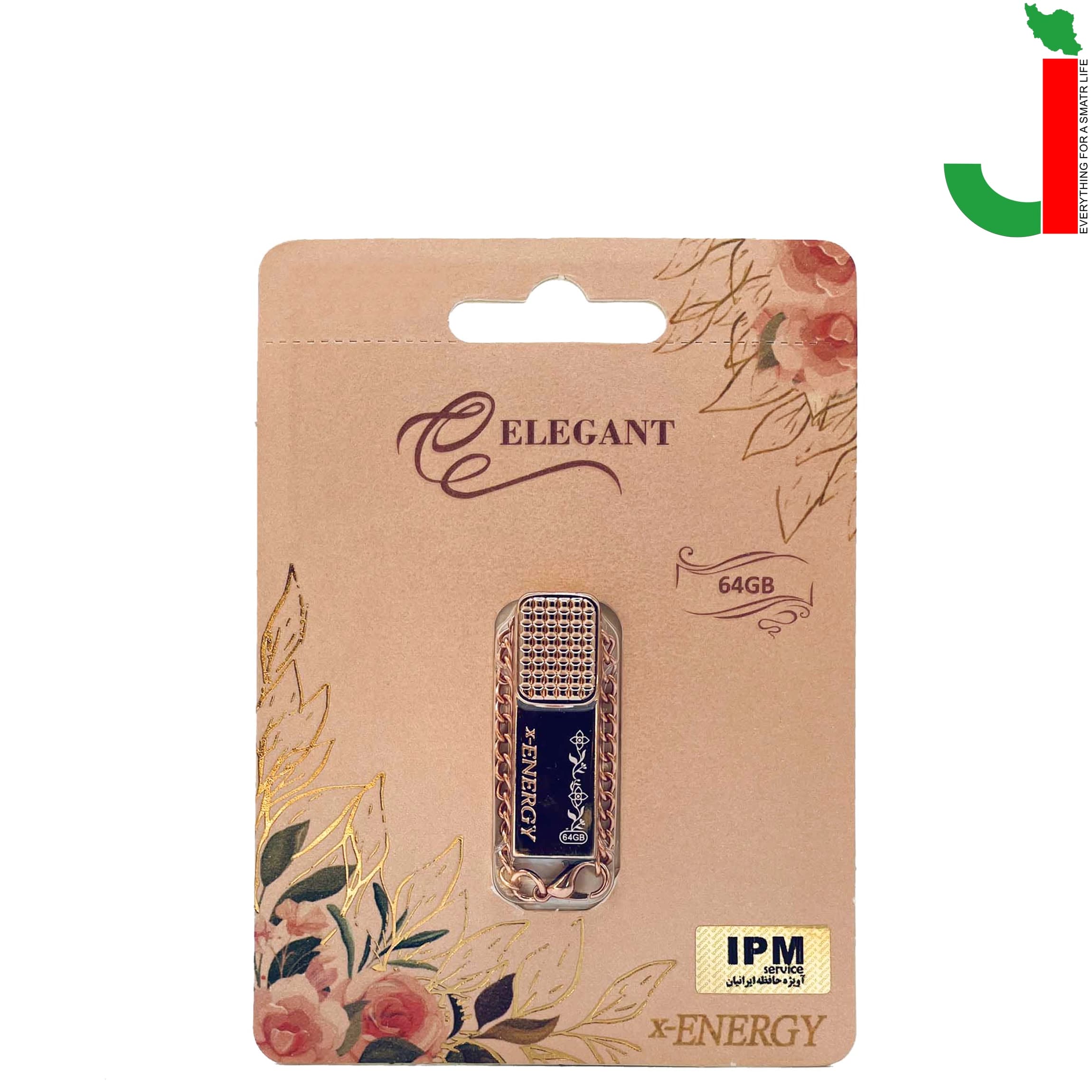 فلش مموری ایکس انرژی مدل ELEGANT ظرفیت 64 گیگابایت USB 2.0 — تصویر ۲