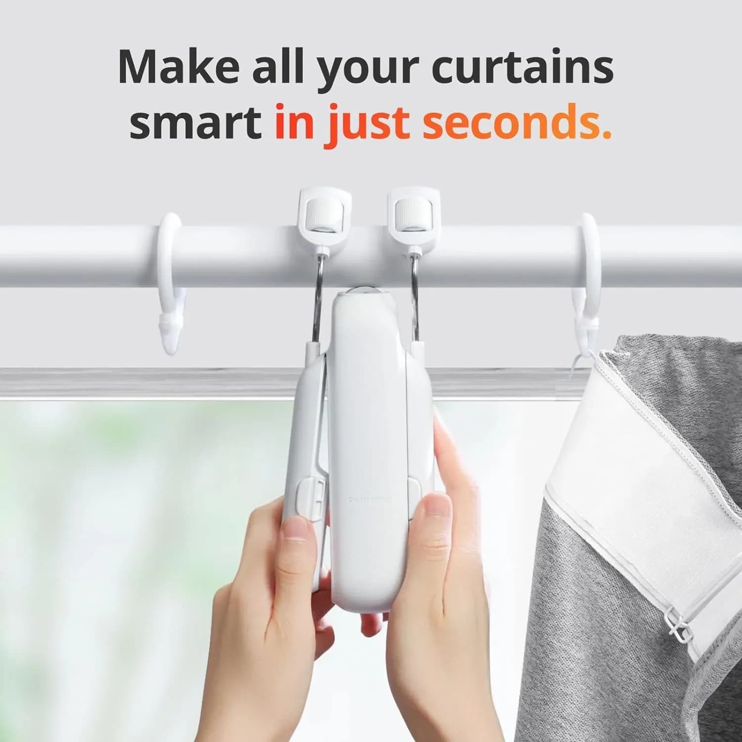 موتور هوشمند پرده سوئیچ‌بات مدل Curtain 3 Rod برند SwitchBot مدل u rail 2 — تصویر ۴
