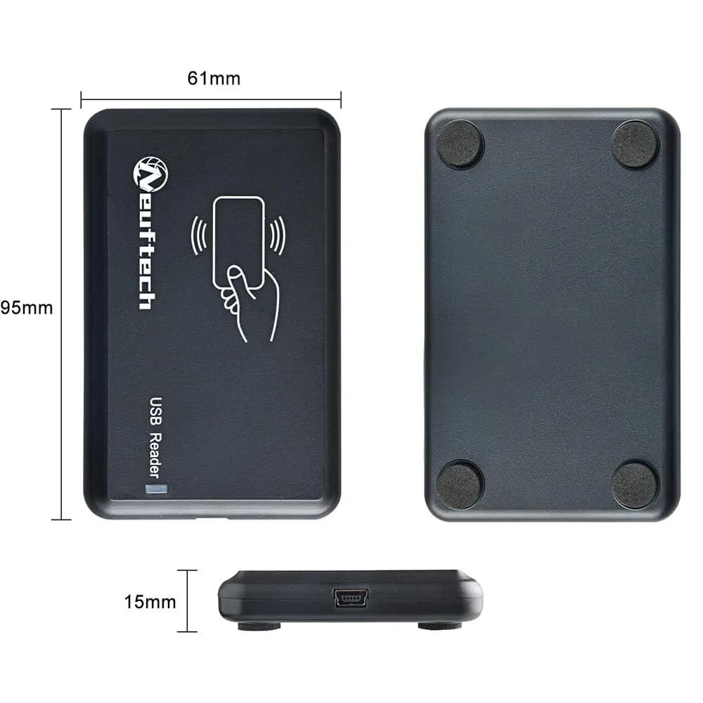 کارت‌خوان RFID USB به همراه 4 جاسوئیچی برند Neuftech مدل TK4100 — تصویر ۲