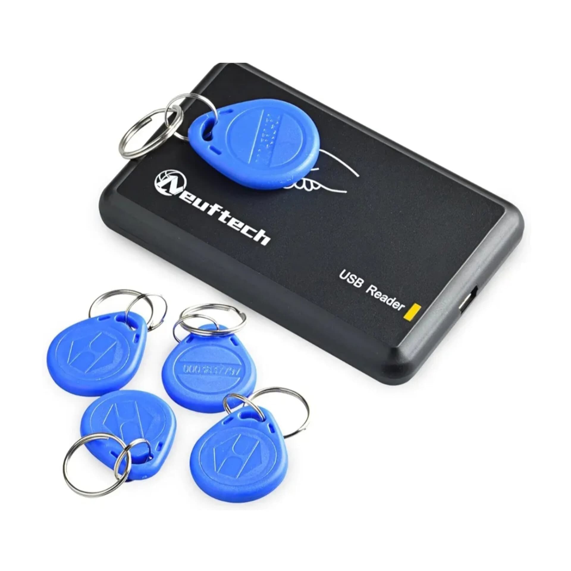 کارت‌خوان RFID USB به همراه 4 جاسوئیچی برند Neuftech مدل TK4100