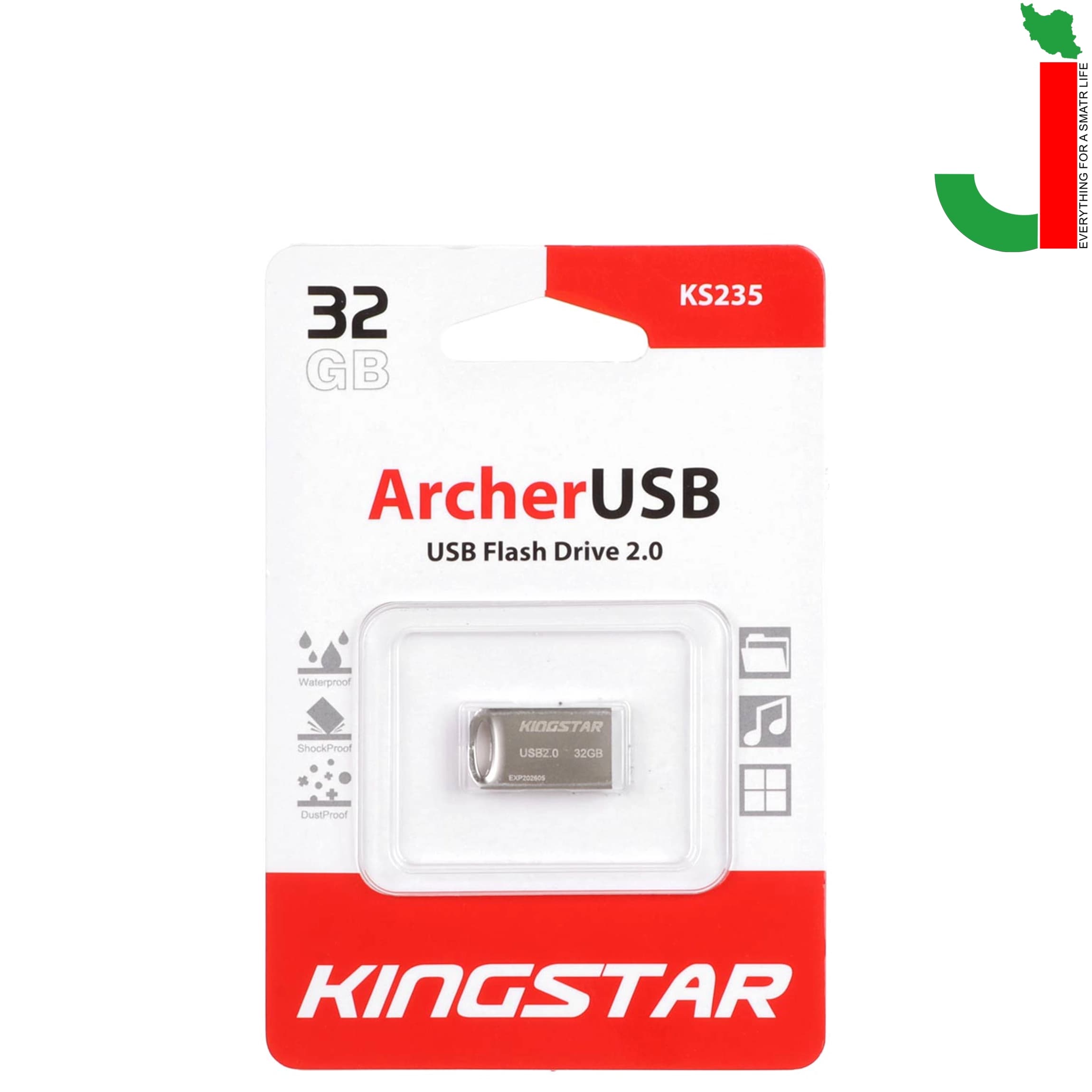 فلش مموری کینگ استار مدل ARCHER KS235 ظرفیت 32 گیگابایت USB2.0 — تصویر ۲