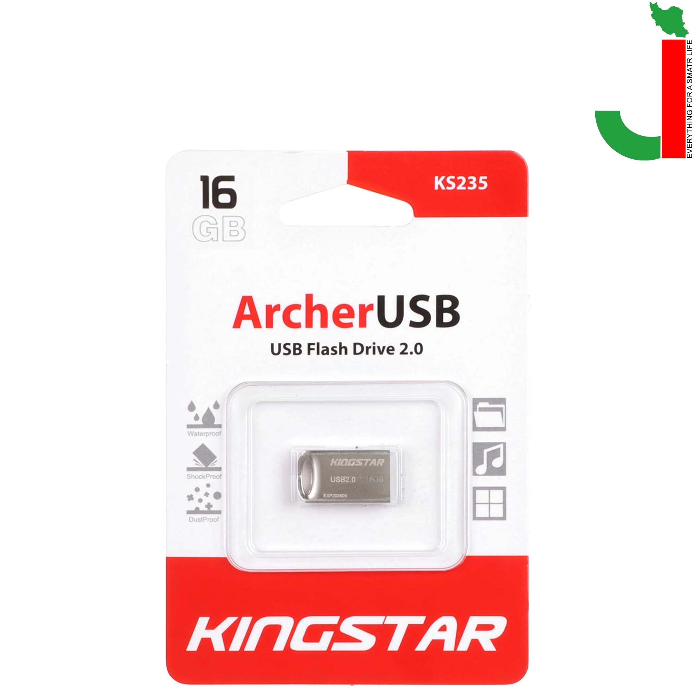 فلش مموری کینگ استار مدل ARCHER KS235 ظرفیت 16 گیگابایت USB2.0 — تصویر ۲