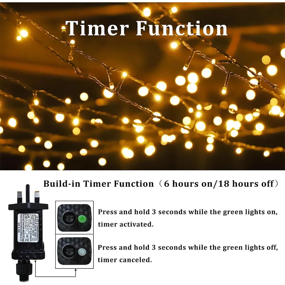 ریسه LED یوسیون 30 متری 300 چراغ برند YOSION مدل 30M — تصویر ۳
