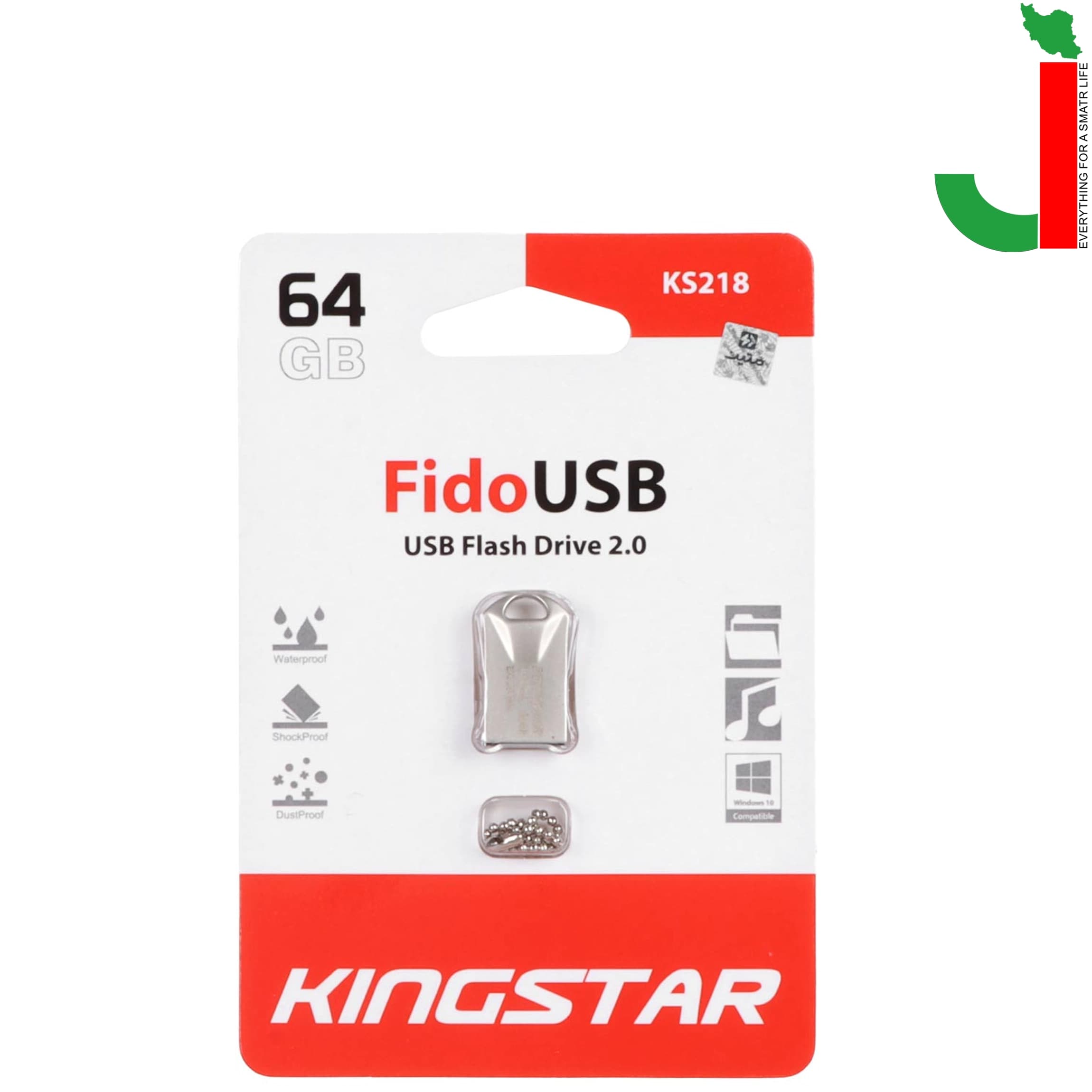 فلش مموری کینگ استار مدل FIDO KS218 ظرفیت 64 گیگابایت USB2.0 — تصویر ۲