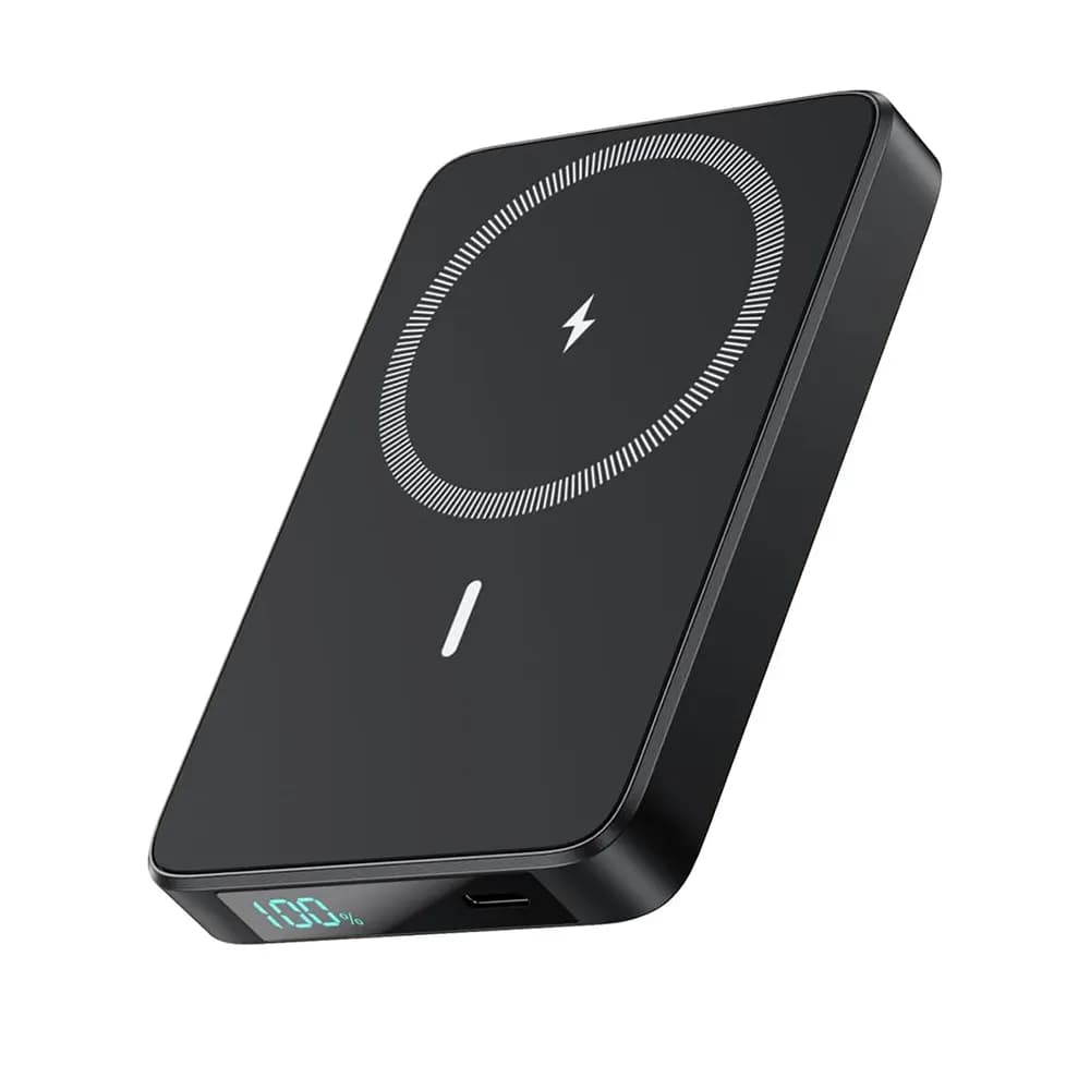 پاوربانک مغناطیسی ظرفیت 10800 میلی‌آمپرساعت با شارژ بی‌سیم و PD 20W برند HETP مدل HX100M7