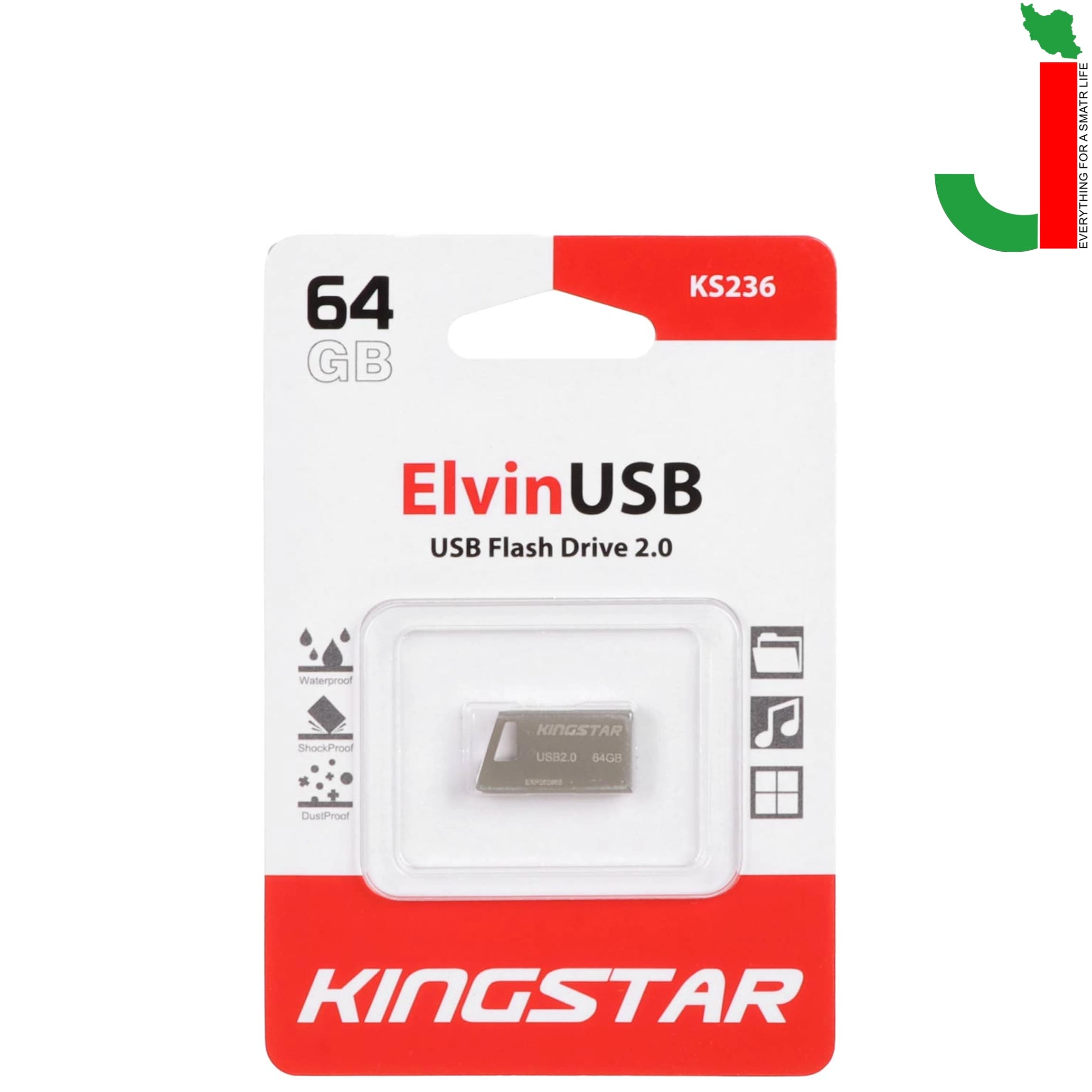 فلش مموری کینگ استار مدل ELVIN KS236 ظرفیت 64 گیگابایت USB2.0 — تصویر ۲