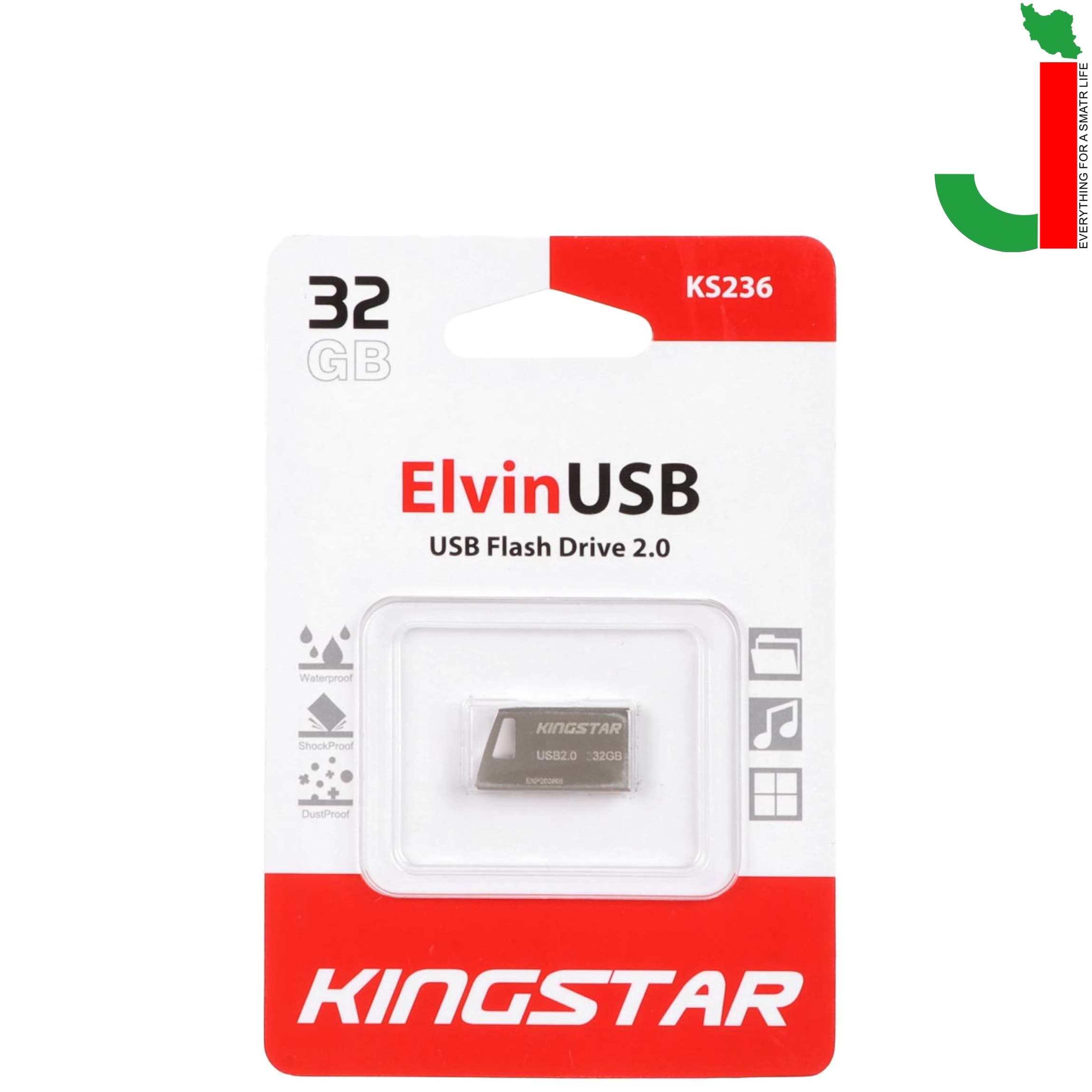 فلش مموری کینگ استار مدل ELVIN KS236 ظرفیت 32 گیگابایت USB2.0 — تصویر ۲