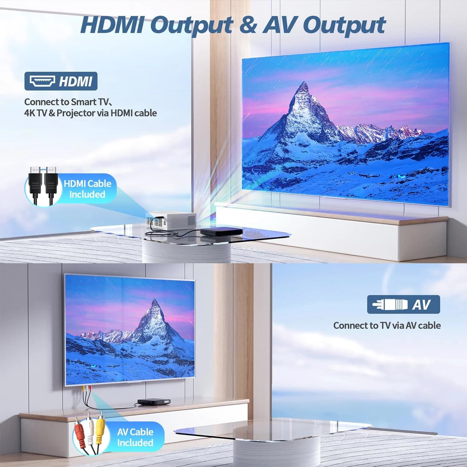 دی‌وی‌دی کوچک با خروجی HDMI Full HD 1080P برند Desobry مدل MD115B — تصویر ۷