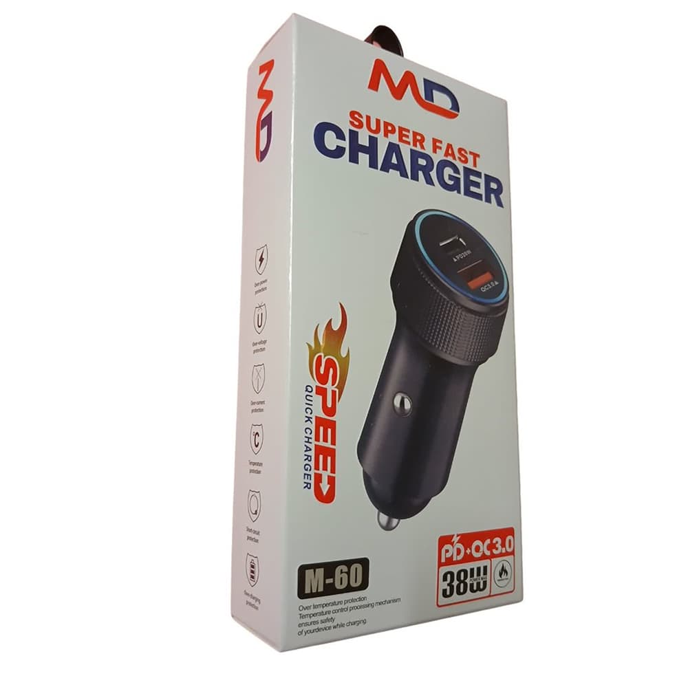 شارژر فندکی اتومبیل ام دی MD مدل M-60 — تصویر ۴