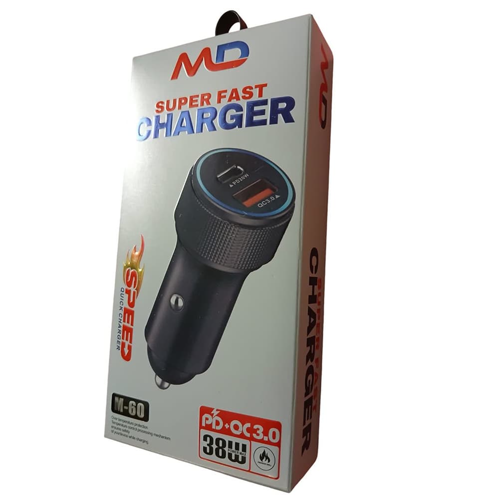 شارژر فندکی اتومبیل ام دی MD مدل M-60 — تصویر ۵