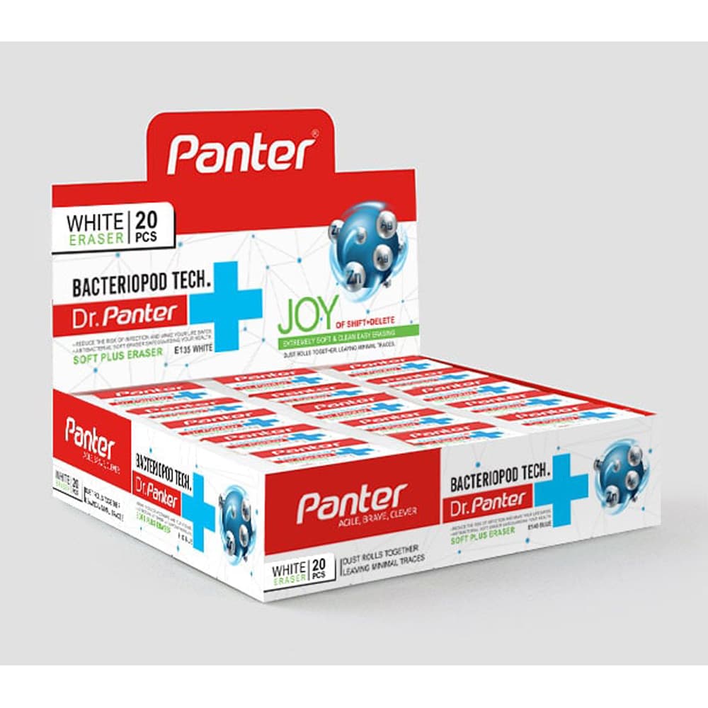 پاک کن پنتر باکتریوپاد بزرگ Soft Plus سفید کدE135 — تصویر ۲