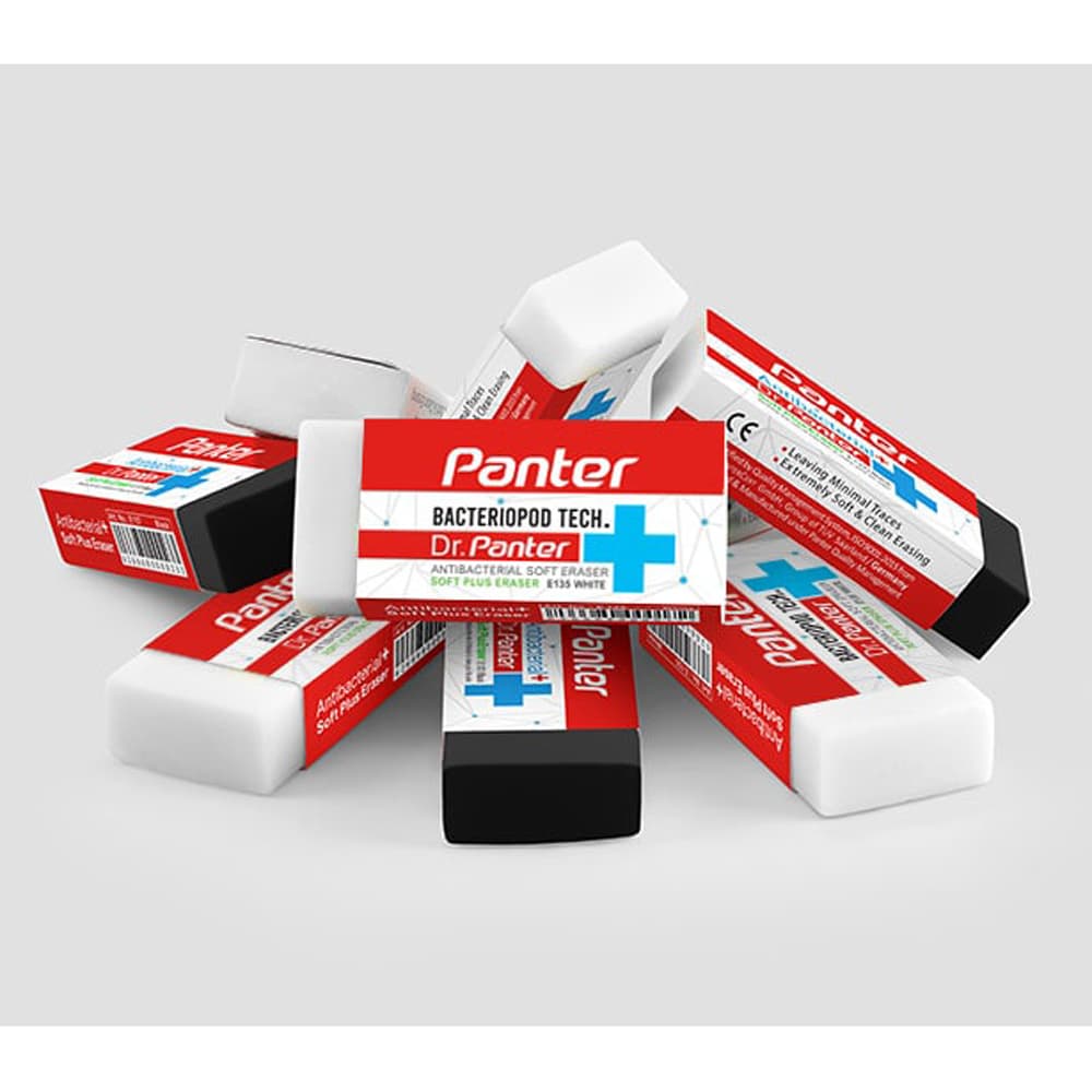 پاک کن پنتر باکتریوپاد بزرگ Soft Plus مشکی کد E137 — تصویر ۳