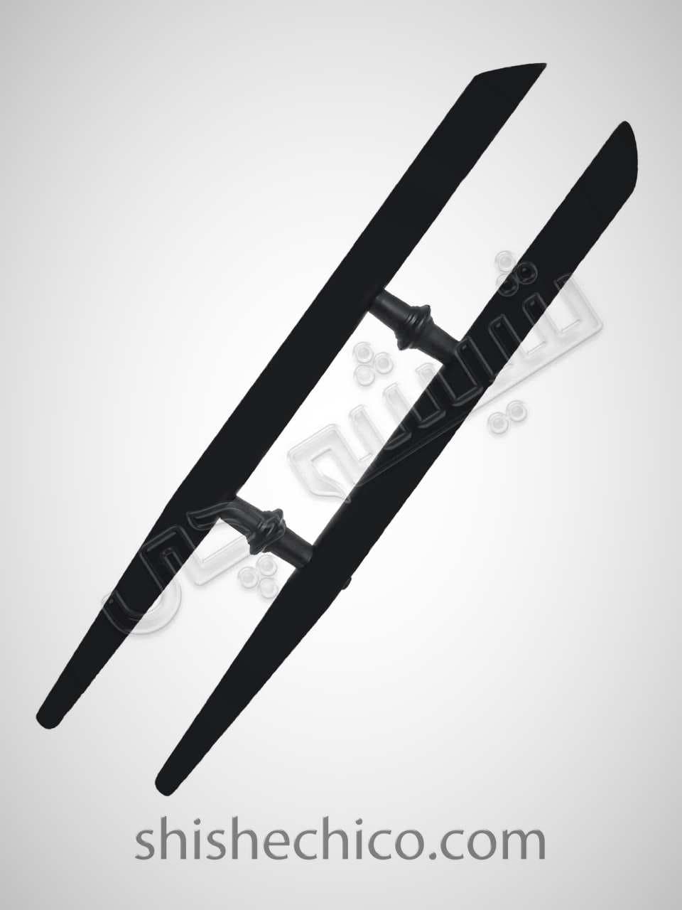 دستگیره مشکی شیشه سکوریت قلمی 50cm