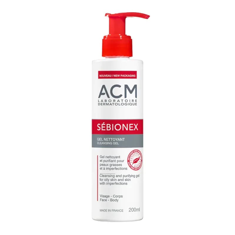 ژل شست و شوی صورت و بدن ضد لک ای سی ام ACM مدل SEBIONEX