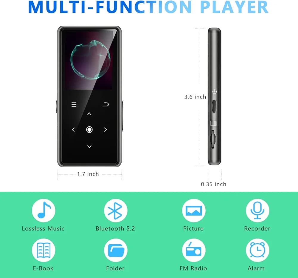 موزیک پلیر Mp3 برند AiMoonsa — تصویر ۳