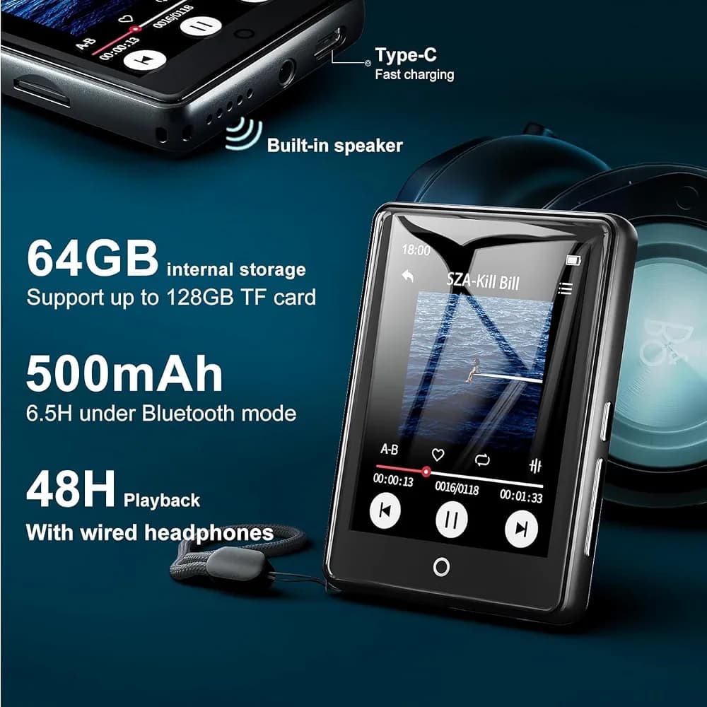 موزیک پلیر Mp3 برند MUZXQII — تصویر ۳