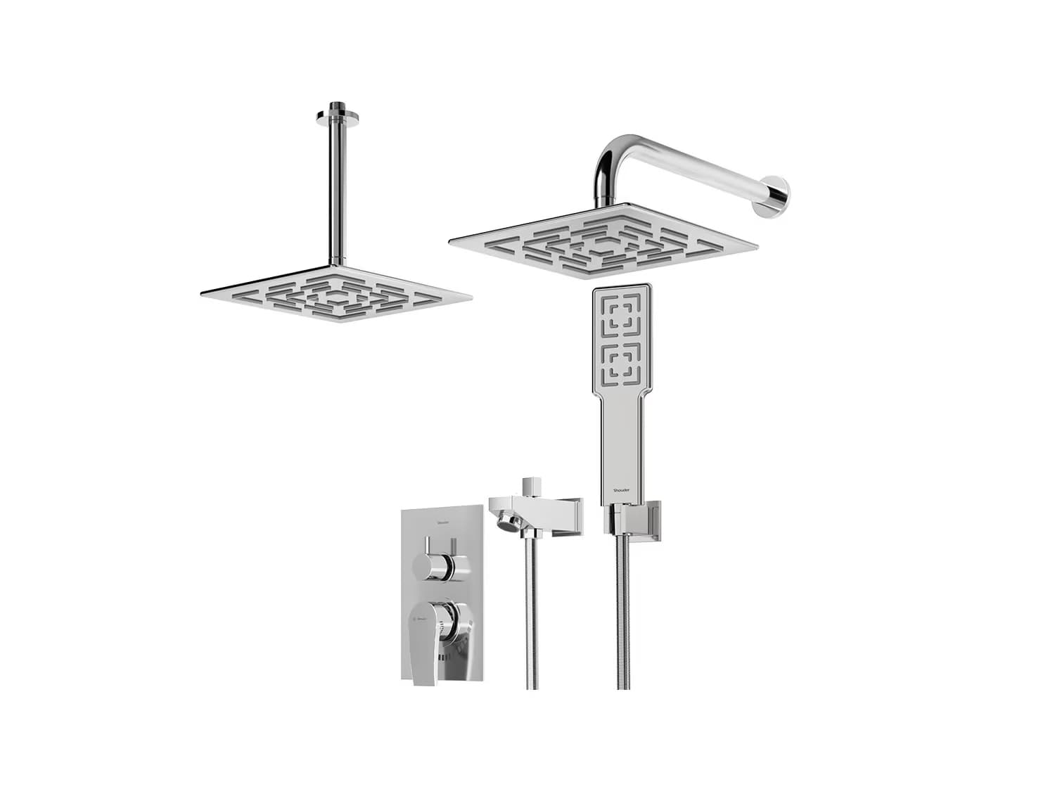 شیر توکار مدل رومر پلاس BRASS | کروم | تیپ سه