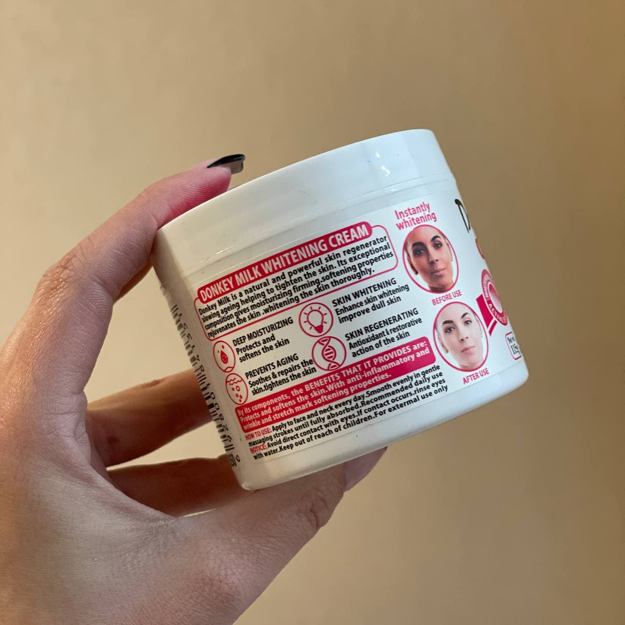 کرم سفید کننده صورت و بدن شیر الاغ ووکالی — تصویر ۵