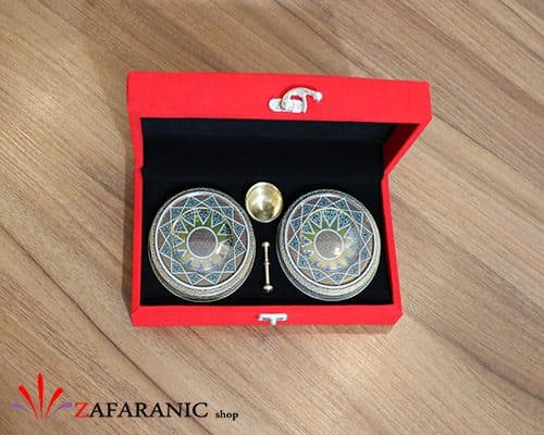جعبه زعفران مخمل کادویی
