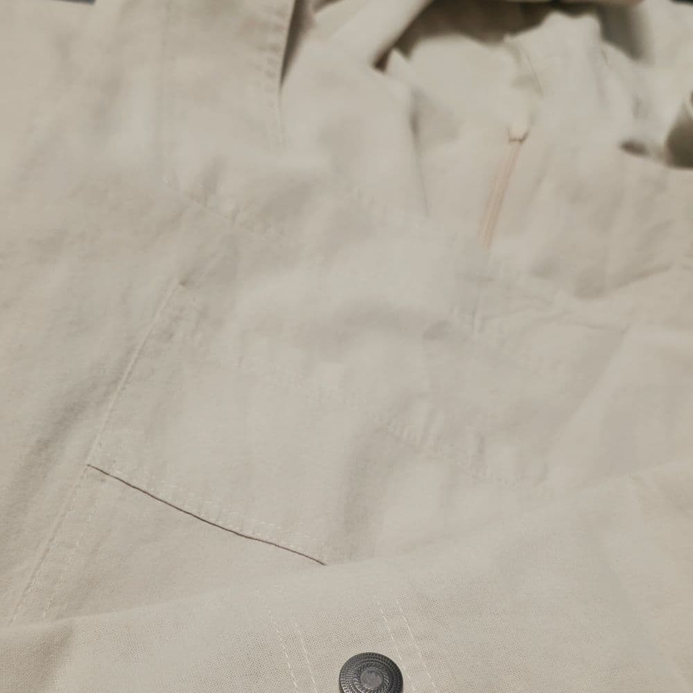 ست کت و سارافون زنانه کتان رنگ کرم — تصویر ۷