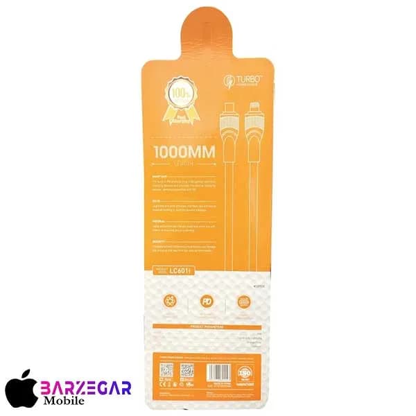 کابل تبدیل Type-C به Lightning الدینیو مدل Ldnio LC601i طول 1m — تصویر ۲
