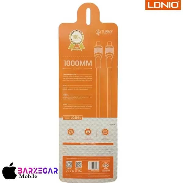 کابل دو سر Type-C الدینیو مدل Ldnio LC601c طول 1m — تصویر ۵