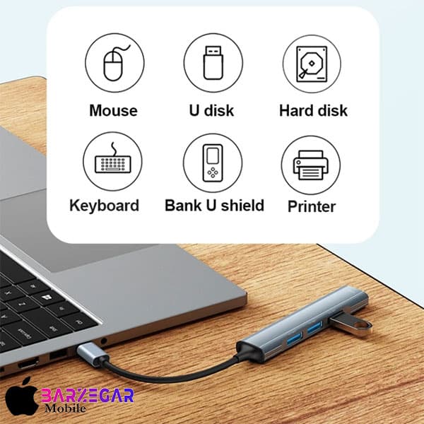 هاب 4 پورت Type-C یسیدو Yesido HB17 — تصویر ۳