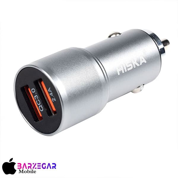 شارژر فندکی هیسکا مدل Hiska CC-309Q + کابل Micro-USB
