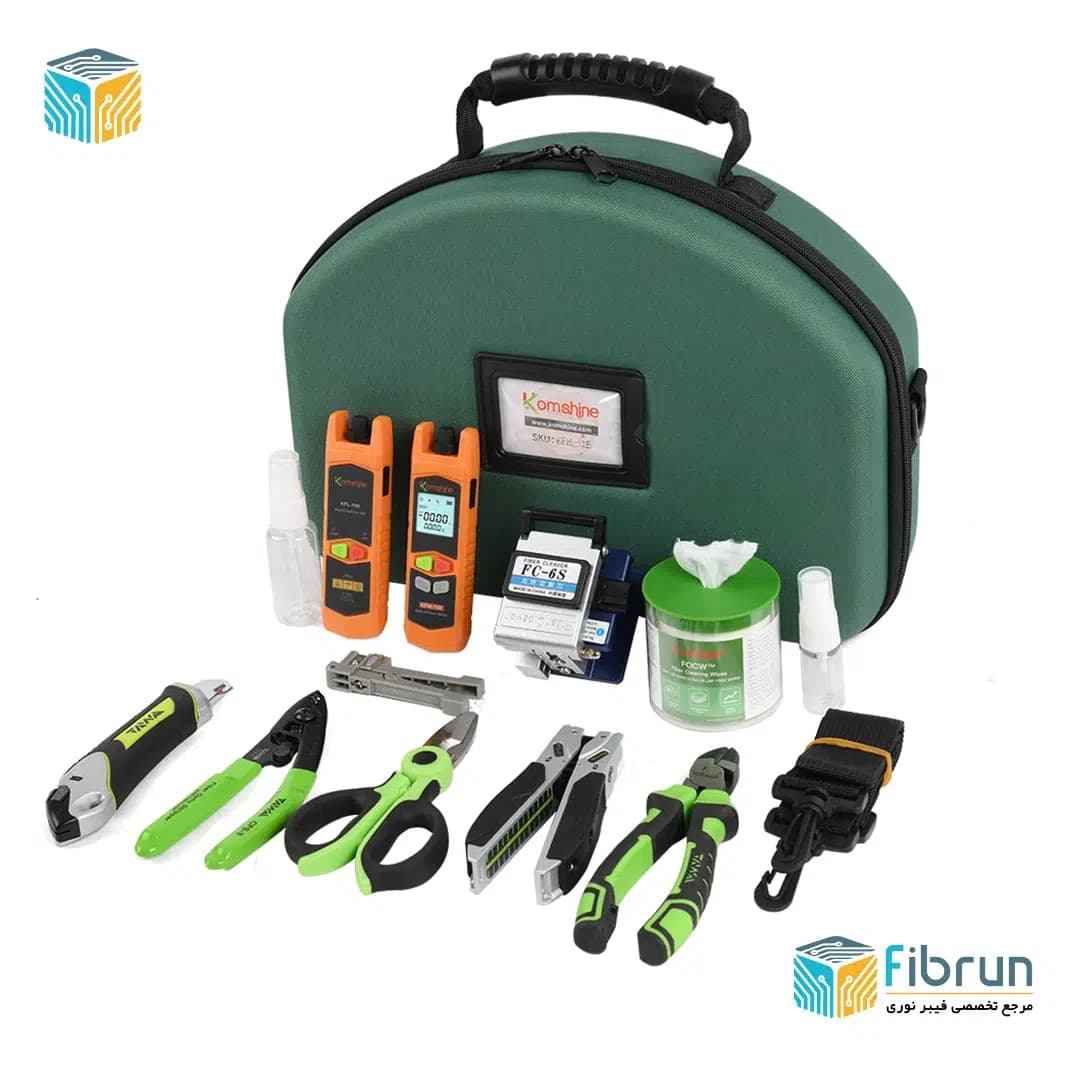 کیف ابزار و تجهیزات فیبر نوری FTTH برند KOMSHINE مدل KFH-12E