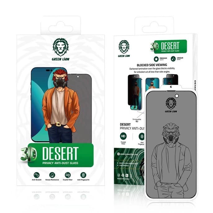 گلس گرین لاین مدل DESERT PRIVACY ROUND EDGE مناسب برای iPhone 13/13Pro — تصویر ۲