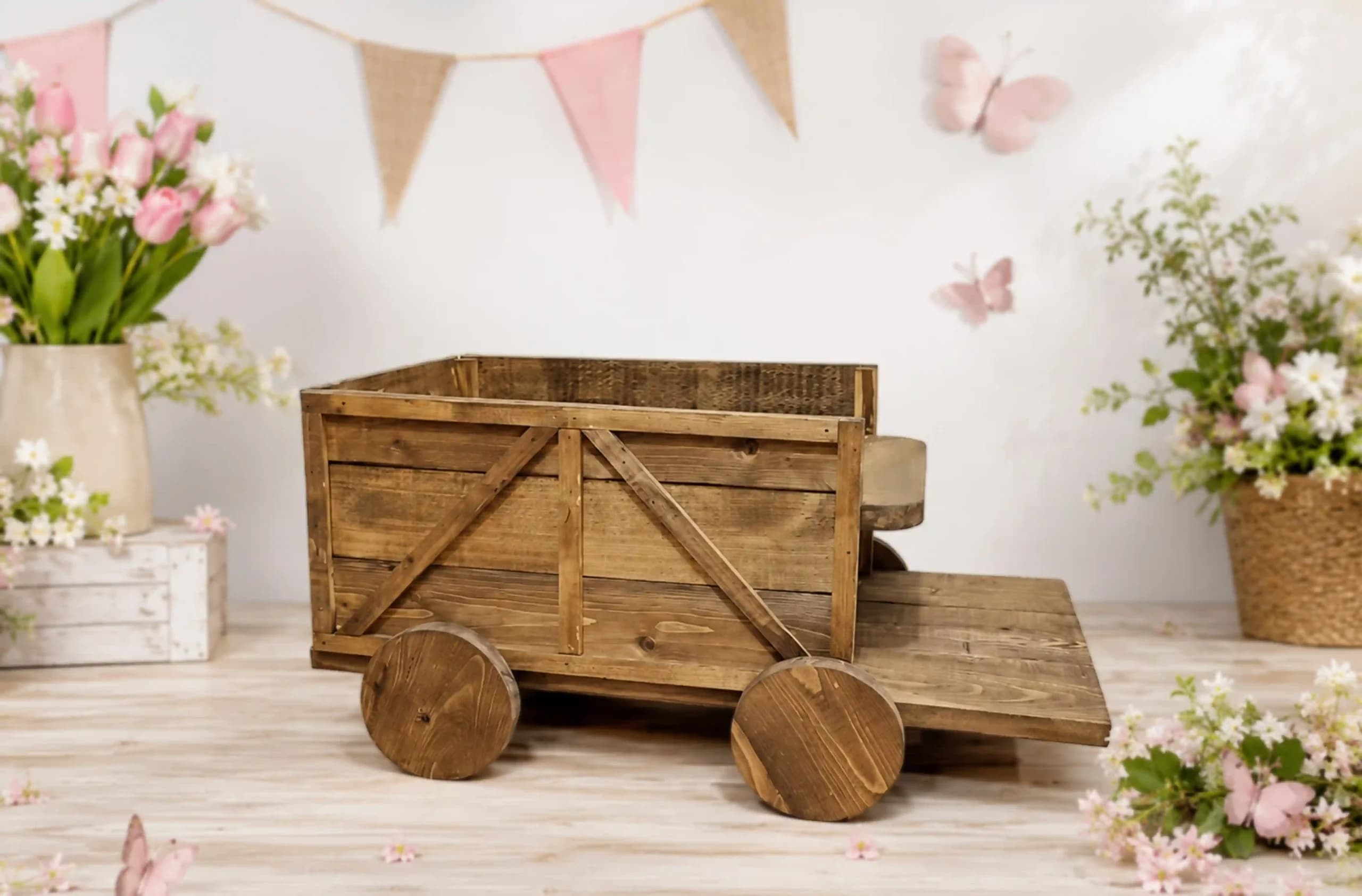 اکسسوری عکاسی دکور آتلیه گاری چوبی
