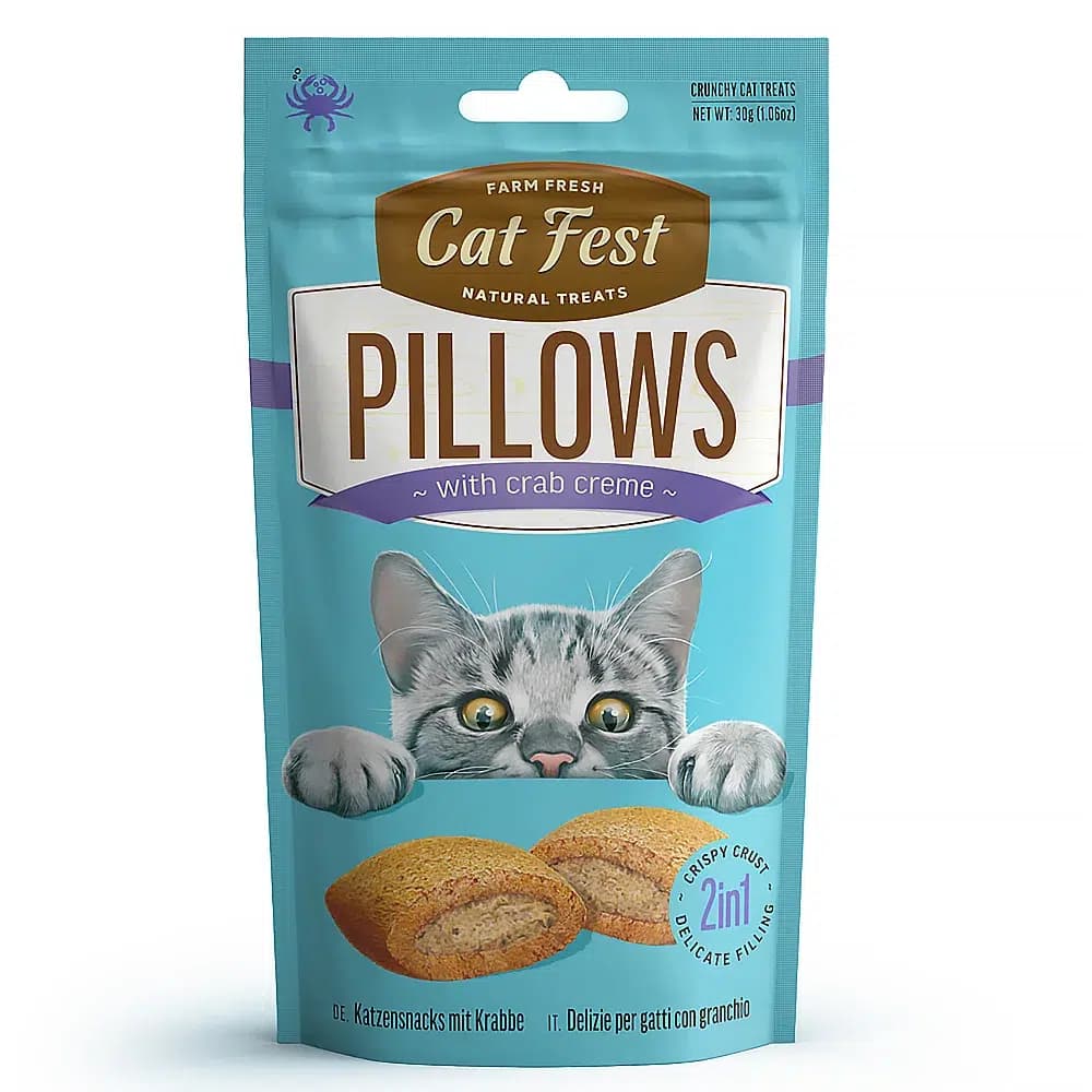 تشویقی گربه Cat Fest بالشتکی مغزدار مرغ 30 گرم